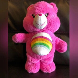Care Bears Cheer Bear 14" Stuffed Plush 2014 EUC